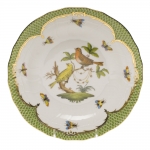 Rothschild Bird Green Border Dessert Plate, Motif #6 