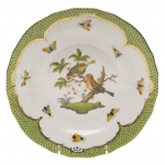 Rothschild Bird Green Border Dessert Plate, Motif #10 
