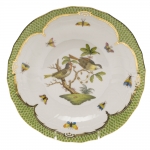 Rothschild Bird Green Border Dessert Plate, Motif #11 