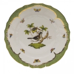 Rothschild Bird Green Border Dinner Plate - Motif #1 