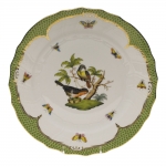 Rothschild Bird Green Border Dinner Plate - Motif #2 