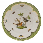 Rothschild Bird Green Border Dinner Plate - Motif #5 