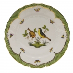 Rothschild Bird Green Border Dinner Plate - Motif #7 
