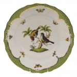 Rothschild Bird Green Border Dinner Plate - Motif #12 