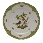 Rothschild Bird Green Border Service Plate - Motif #8 