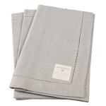 Festival Silver Dinner Napkins, Set of 4 20\ X 20\

Set of four

Color:  Silver
Made in Lithuania
100% Linen
Plain weave

Care:
Machine wash cold water on gentle cycle. Do not use bleach (bleaching may weaken fabric & cause yellowing). Do not use fabric softener. Wash dark colors separately. Do not wring. Line dry or tumble dry on low heat. Remove while still damp. Steam iron on \linen\ setting.