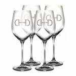 Cheval-Equestrian Wine Glasses, Set of Four