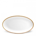 Soie Tressee Gold Large Oval Platter 21
