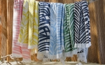Zebra Palm Beach Towel - Canary