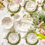 Floral Sketch Jasmine Dessert/Salad Plate