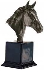 Horse Head Bronze Figure