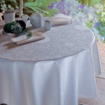 Appoline Greensweet White Round Tablecloth