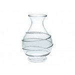 Amalia Round Vase 5.5\ Width, 8\ Height
1.5 Quarts

Made in Czech Republic

Care:  Dishwasher safe, Warm gentle cycle. Hand washing is recommended for large or highly decorated pieces
Not suitable for hot contents, freezer or microwave use.