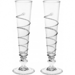 Amalia Champagne Flutes, Pair Made in Prague
Dishwasher safe, Warm gentle cycle. Hand washing is recommended for large or highly decorated pieces
Not suitable for hot contents, freezer or microwave use. 

Please call store for delivery timing.