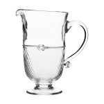 Graham Pitcher 9 1/2\ 9.5\ H
1.5 Quarts

Bohemian Glass is Mouth-Blown in the Czech Republic.

Care & Use:

Dishwasher safe, Warm gentle cycle.
Not suitable for hot contents, freezer or microwave use.
