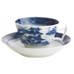 Blue Canton Tea Cup and Saucer 