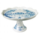 Country Estate Delft Blue Cake Stand 11 1/2\ 11.5\ Width, 6.5\ Height