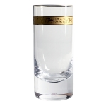 Gold Horses Highball Handcrafted Lead-Free Crystal from the Czech Republic
