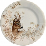 Sologne Dessert Plate - Deer 9 1/8\ Diameter