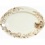 Sologne Oval Platter with Partridge 17 3/4\ 17.75\ Length x 13\ Width