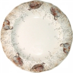 Sologne Round Deep Dish with Partridge 12\ 12.4\ Diameter