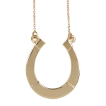 Small Gold Horseshoe Pendant Necklace .875\ Width x 1\ Height
18\ chain
14kt Gold

As each piece is handmade by Kentucky artist Dennis Meade, please contact us for availability and delivery time and 
special order options.

