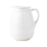 Le Panier Whitewash Pitcher/Vase 7.5\ Length x 6.5\ Width x 8.25\ Height
Capacity: 2.5Qt
Ceramic Stoneware
Made in Portugal
Oven, Microwave, Dishwasher, and Freezer Safe.