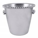 Pearled Ice Bucket The pearled individual ice bucket holds a single bottle of champagne or wine, on ice. Pearled decorative handles adorn either side.