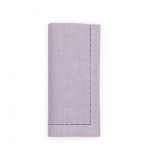 Festival Lavender Dinner Napkins, Set of Four 20\ Square

100% Linen
Plain weave

Hem:
Hand thread drawn hemstitch with mitered corners
Plain hem on round Tablecloth

Care:
Machine wash cold water on gentle cycle. Do not use bleach (bleaching may weaken fabric & cause yellowing). Do not use fabric softener. Wash dark colors separately. Do not wring. Line dry or tumble dry on low heat. Remove while still damp. Steam iron on \linen\ setting. 